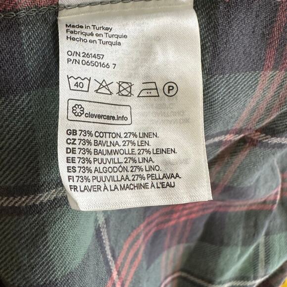 L.O.G.G. Men's Multicolor Green Long Sleeve Shirt - L - Picture 7 of 9